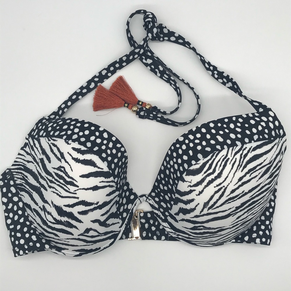 Victoria’s Secret Bikini Top black/white size 36DD